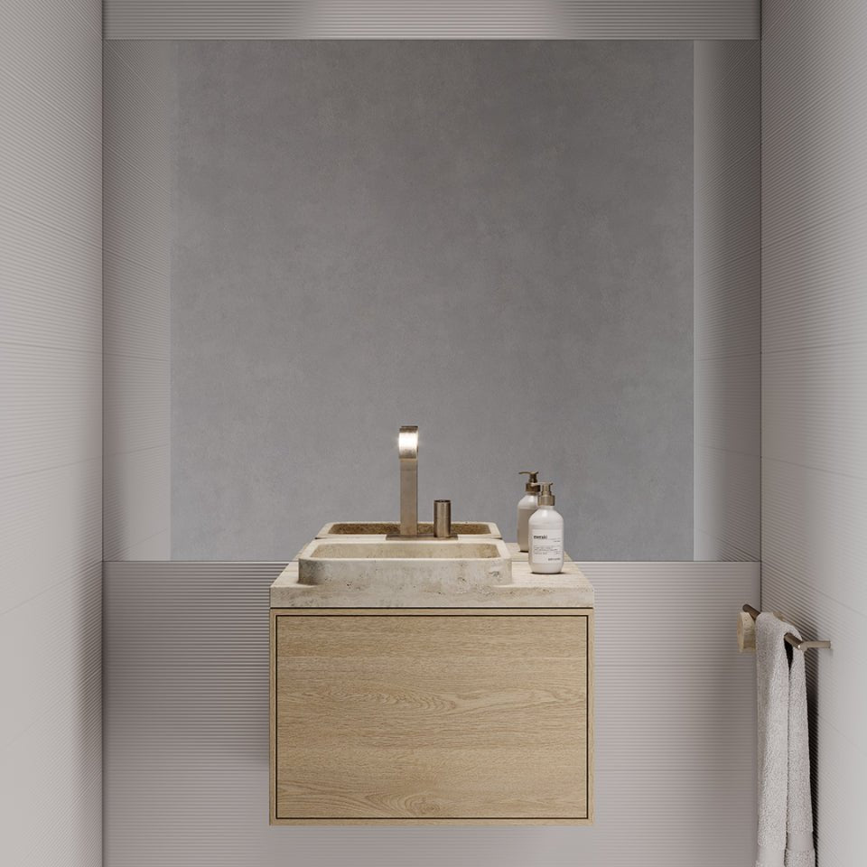 Travertine Single Vanity - Elsa Home And Beauty