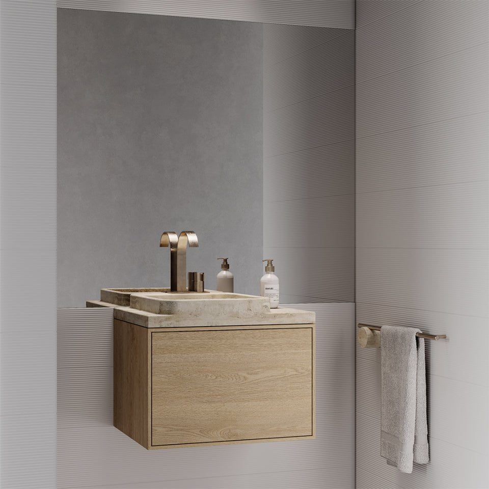 Travertine Single Vanity - Elsa Home And Beauty