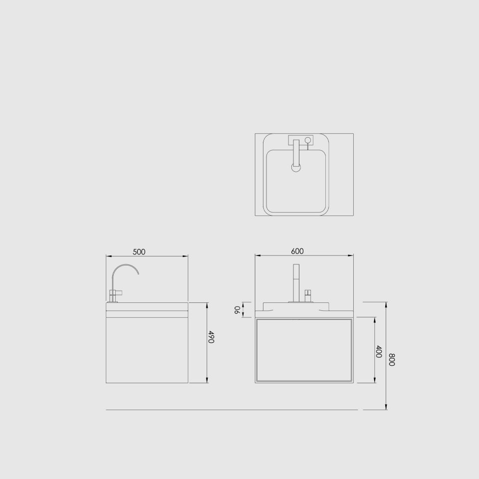 Travertine Single Vanity - Elsa Home And Beauty