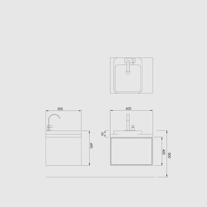 Travertine Single Vanity - Elsa Home And Beauty
