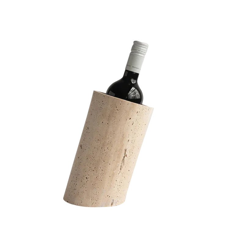Travertine Solid Block Wine Cooler - Elsa Home And Beauty