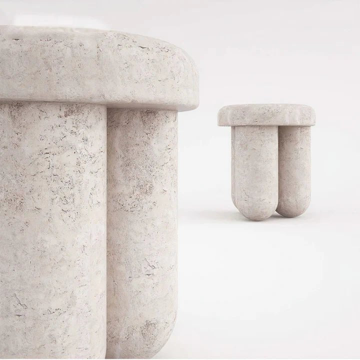 Travertine Side Table