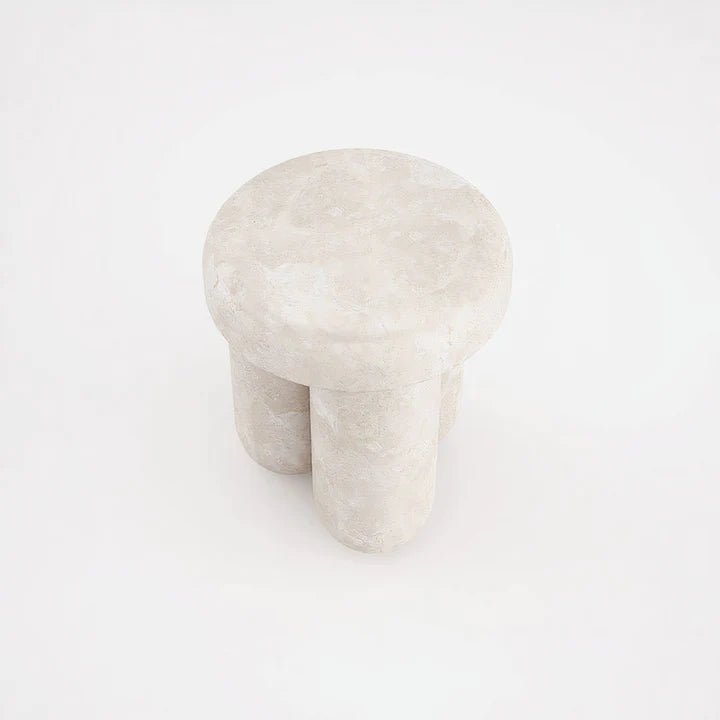 Travertine Side Table
