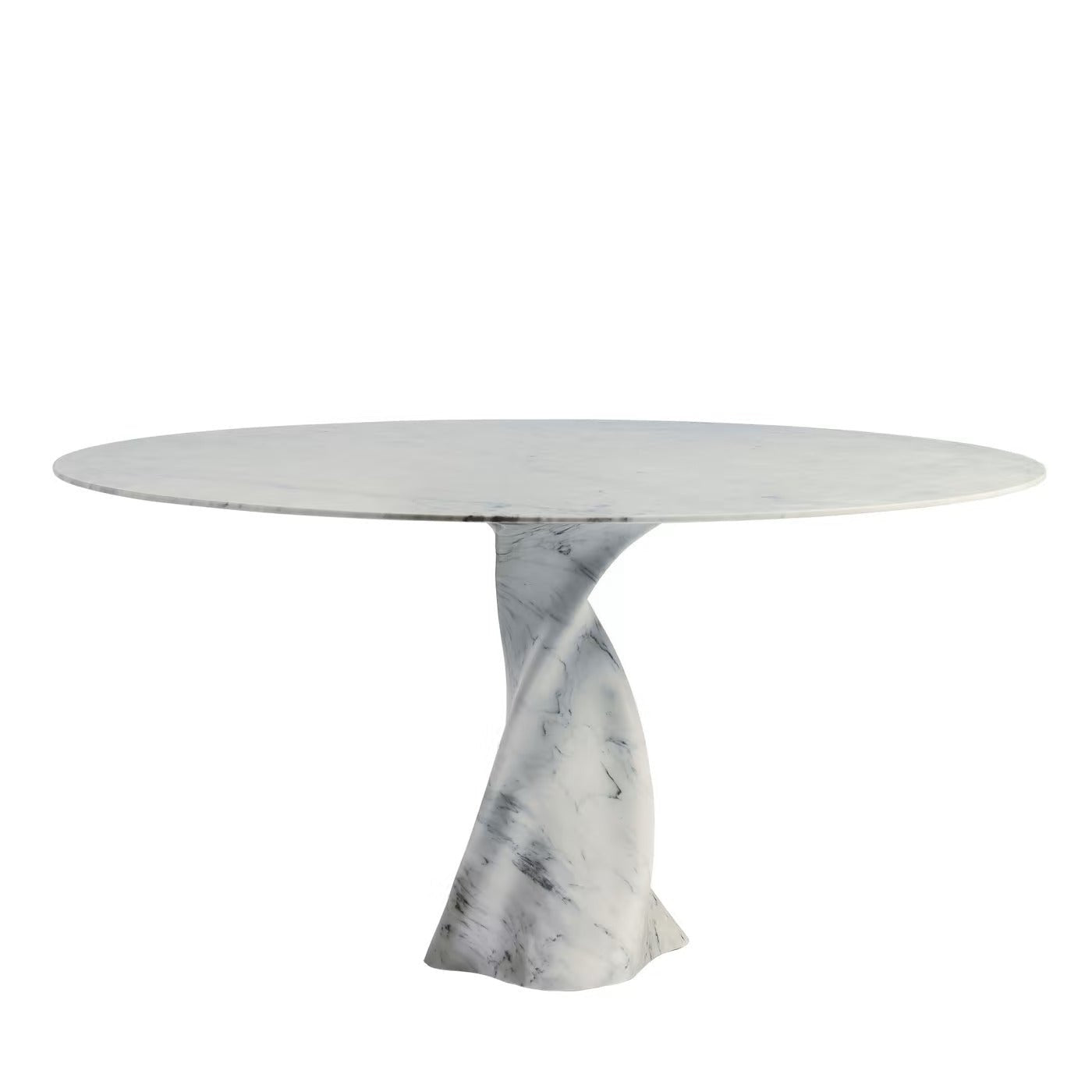 Twister Dining Table in Carrara Marble - Elsa Home And Beauty