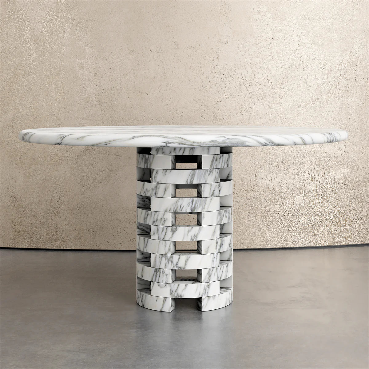 Veilo Calacatta Small Marble Dining Table 