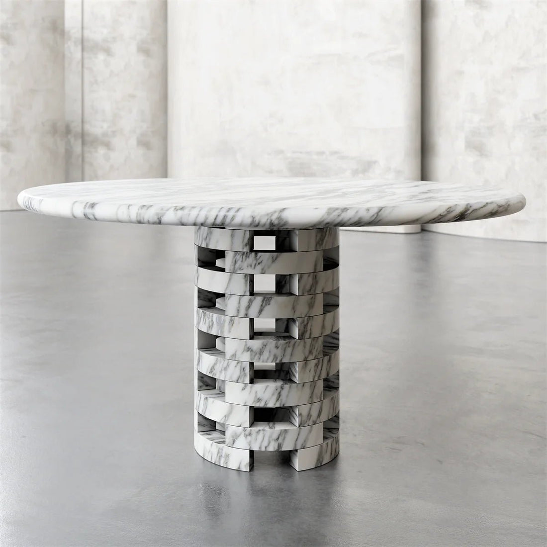 Veilo Calacatta Small Marble Dining Table 