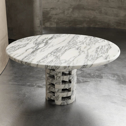 Veilo Calacatta Small Marble Dining Table