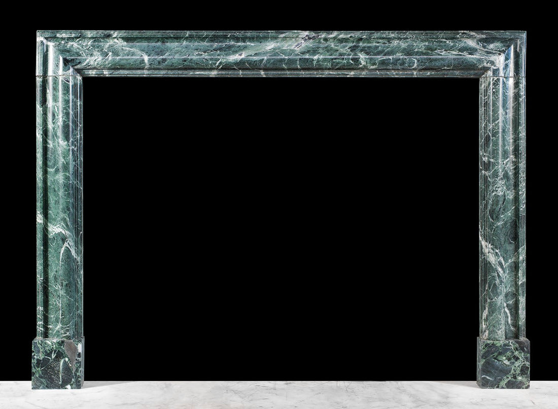 Green Marble Modern Fireplace