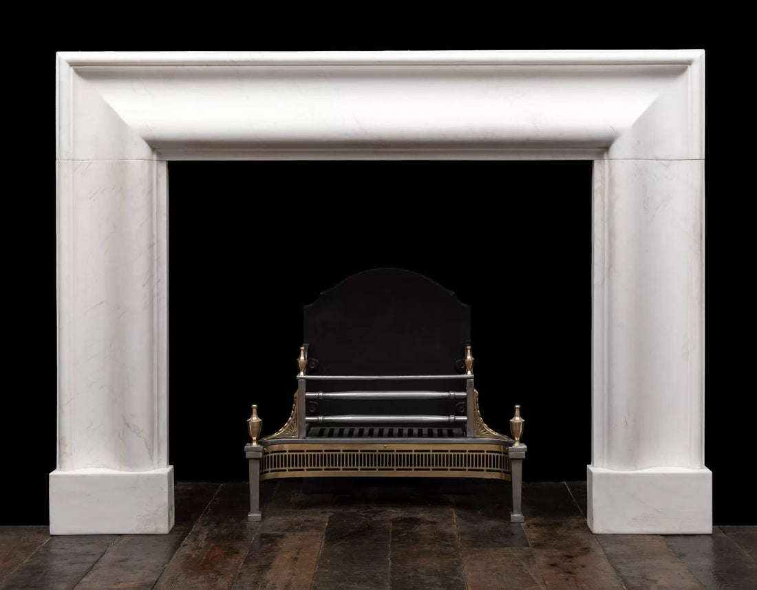 Statuario Marble Modern Fireplace